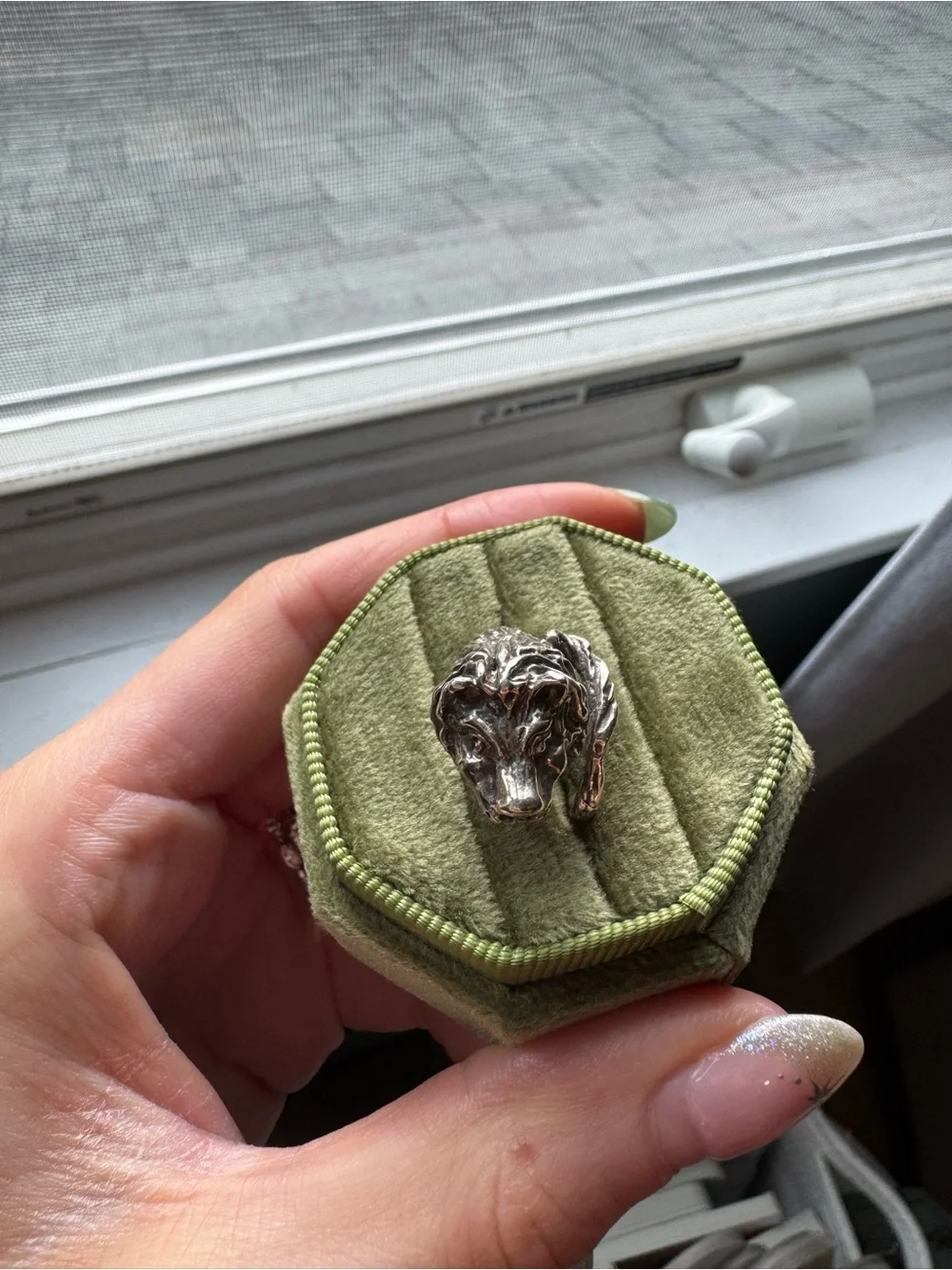 Sterling Silver Lion Ring- Size 6